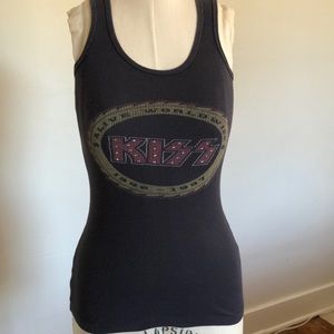 Black KISS tank top